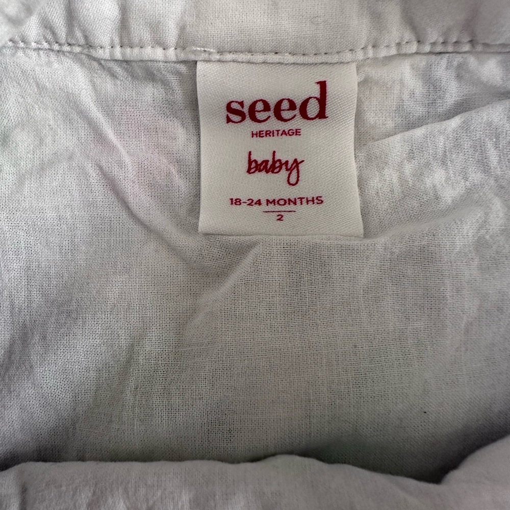 NWOT Seed Heritage Cotton Dress - Floral, Eyelet Fabric - Size 18-24 Months - Picture 3 of 4